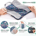 8 Set Compression Packing Cubes for Travel Essentials,Compressible Expandable Packing Cubes for Suitcase,OlarHike Luggage Organizer Bags for Travel(Dark Blue Floral)