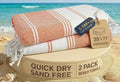 LANE LINEN Turkish Beach Towel 2 Pack, Oversized Beach Towel 39"x71", Beach Essentials for Women, Large Pool Towel, Absorbent & Quick Dry, Sand Free Beach Towel - Bird of Paradise