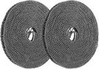 uxcell 2 Pcs Portable Travel Clothesline, 32.8ft Clothes Line Outdoors Travel Hanger Foldable Clothesline Rope with Hooks for Camping Hotel Backyard Home Cruise Ship, Gray