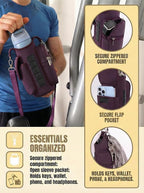 AUPET Magnetic Gym Bag for Men & Women, Small Gym Bag Organizer, Crossbody Magnets Gym Water Bottle Bag Holder Carrier Fits for 18-40oz Owala Yeti Hydro Flask, Workout Pouch for Phone, Keys & Wallet