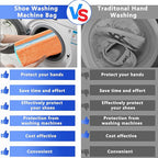 2Pcs Reusable Shoe Washing Machine Bag for Washer and Dryer:Free Up Hands, Prevent Deformation,shoe bag with Zipper Protection Design, Use for all Shoes,Sports Shoes