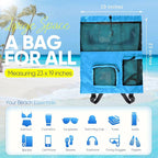 HOHOM Swim Mesh Beach Bag, Waterproof Gym Bags for Women and Men, Large Pool Bag Swimming Gear Drawstring Backpack