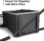 Car Seat Organizer - Backseat Car Organizer with Cup Holders, Car Storage Organization for Front Back Passenger Seat, Road Trip Essentials Kids for Travel Car Accessories, Black