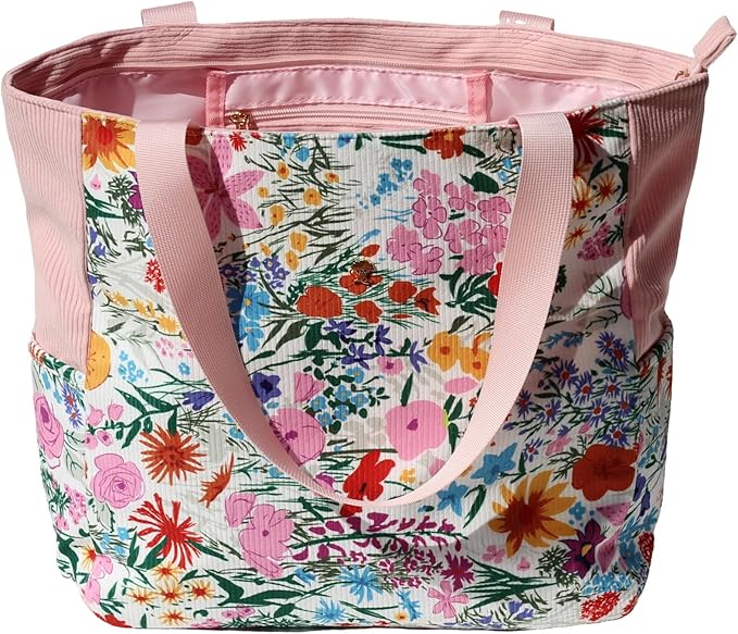 Original Floral Water Resistant Large Tote Bag Shoulder Bag for Gym Beach Travel Daily Bags Upgraded