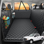 URPOWER 2026 Upgraded Back Seat Extender for Dogs - Large Hard Bottom Dog Car Seat Cover Holds 550lbs, Waterproof Dog Hammock Pet Bed with High-Density Foam Non-Slip Backseat Protector