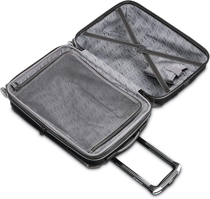 Samsonite Centric 2 Hardside Expandable Luggage with Spinner Wheels, Black, Carry-On 20-Inch