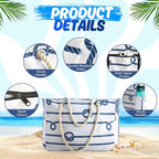 SRISE Large Beach Bag for Women & Men, Beach Bags Waterproof Sandproof, Travel Tote Bag, Swim Pool Bag for Family Outdoor