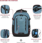 SwissGear Travel Tech Pro Laptop Backpack – Fits Laptops up to 16” – ScanSmart TSA-Friendly Backpack with Multiple Organizer Pockets – Blue