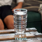 Tervis Clear & Colorful Tabletop 10oz Made in USA Double Walled Insulated Tumbler Travel Cup Keeps Drinks Cold & Hot, 10oz - 4pk, Clear