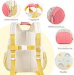 GAGAKU Toddler Backpack for Girls 2-4 years Kids Mini Backpacks Cartoon Breathable Comfortable Preschool Daypack for School Travel Lightwieght Bag - Yellow Rainbow