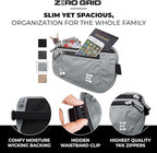 Money Belt for Secure Travel - RFID Blocking Slim Passport Holder - Hidden Waist Pouch for Cash, Credit Cards, Documents - Concealable Under Clothes, Water-Resistant Slim Fanny Pack for Men and Women
