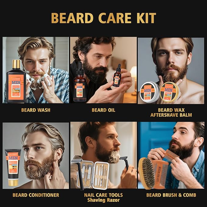 26 Pcs Bath and Body Gift Basket Set for Men Fathers Day Gifts - Spa Gift Set for Valentines Day with Shower Gel | Luxury Gifts Sets for Christmas Gifts, Birthday Gift, Gift for Dad