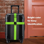 Luggage Straps for Suitcases TSA Approved Travel Belt 4 Pack by Chelmon (Green)