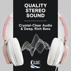 ARTIX CL750 Wired Headphones with Mic — Noise Isolating On-Ear Headphones for Computer and Laptop Wired, Plug in Corded Headphone with Wire (Foldable, Aux Jack 3.5mm)