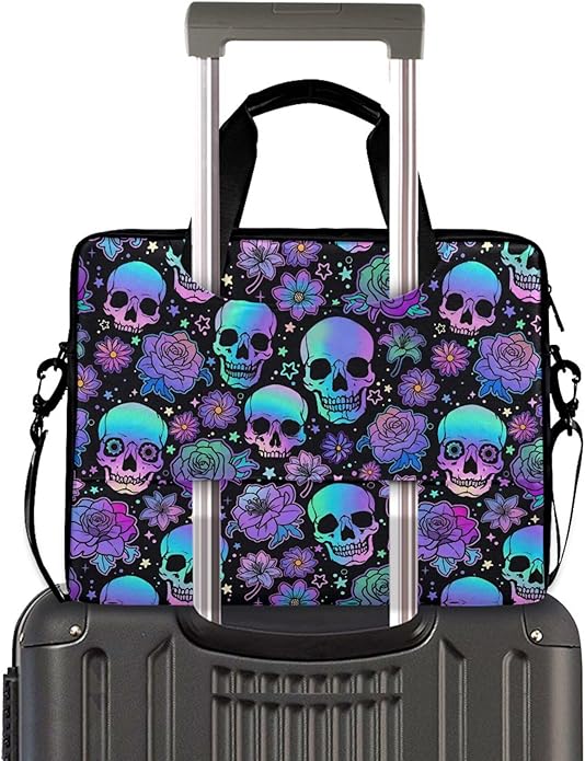 MNSRUU Laptop Bag for 15.6 inch Black Gothic Bats