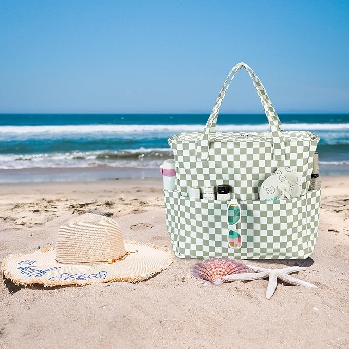 Bluboon Waterproof Beach Tote Pool Bags for Women Ladies Extra Large Carry On Bag With Wet Compartment for Weekender Travel
