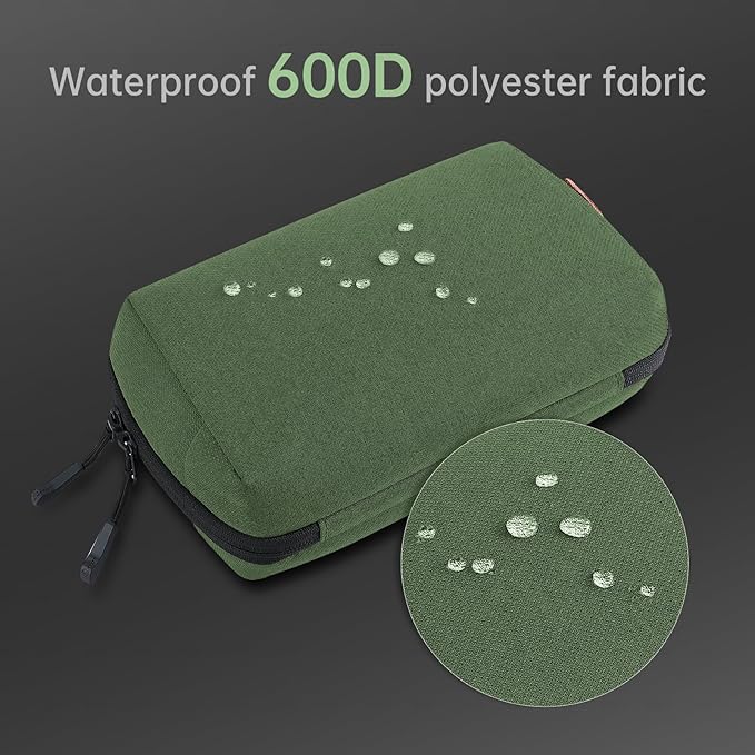 simtoper Electronic Organizer Travel Case Bag for Cables, Switch, SD card, Passport and More – Ultimate Protection & Portability Waterproof (Green)