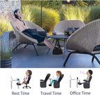 Foot Rest,Airplane Footrest Made with Premium Memory Foam,Portable Travel Essentials Footrest Flight Carry-On Airplane Sling,Adjustable Height Foot Leg Rest Travel Accessories Footrests Hammock,Black