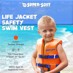 TRC Recreation Super Soft Child Life Jacket USCG Approved Vinyl Coated Foam Swim Vest for Kids Swimming Pool and Beach Gear