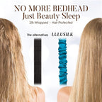 Breathable Silk Sleep Mask Blindfold, Elastic Blackout Eye Cover Headband for Sleeping Nap Travel Time, Peacock Blue, 1 Pack