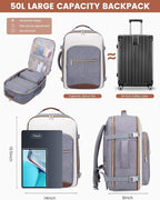 LOVEVOOK 50L Travel Backpack for Women & Men, Airline Approved Carry On Luggage with 3 Packing Cubes, TSA Overnight Bags, Waterproof Personal Item Bag, Weekender Essentials Backpacks fits 17" Laptop