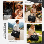 Travel Duffel Bag, Sports Tote Gym Bag, Shoulder Weekender Overnight Bag for Women