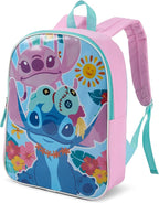 Disney Lilo and Stitch Backpack for Kids - Cute & Durable Kids Backpack for Girls with Padded Straps & Zip Compartment - Ideal Toddler Bookbag for School & Travel - 15”