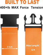 Luggage Straps for Suitcases TSA Approved Travel Belt 8 Pack by Chelmon (Orange)