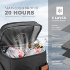 BAGPARKK Insulated Cooler Backpack,33/45 Cans Multifunctional Double Deck Leakproof Cooler Bag with Sternum Strap,Large Capacity Lightweight Travel Camping Beach Backpack