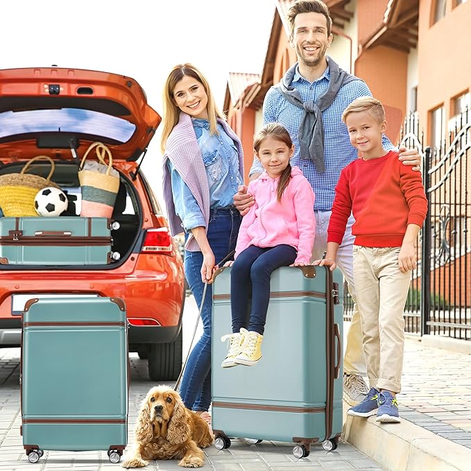 Luggage Sets 4Pc Hardshell Suitcase Sets for Travel with TSA Lock