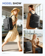 Large Carry on Travel Backpack Women Men,Hiking Gym Waterproof Outdoor Sports Rucksack Casual Daypack Laptop Backpack Personal item Travel Bag Airplane Essentials Spirit Airline Flight Approved,Black