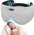 Sleep Mask with Bluetooth 6.0 Headphones, 20H Playtime Sleeping Headphones for Side Sleepers, Adjustable Blackout Eye Mask for Travel Meditation, Noise-Reducing Sleep Mask Gifts for Women Men, Gray