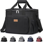 Lifewit Large Lunch Bag, Insulated Lunch Box, Soft Cooler Cooling Tote for Adult Men Women, Black 40-Can (24L)