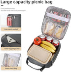 Lovoeo Lunch box Lunch bag for men women Insulated Lunchbox Lunch bags for Work Picnic Travel (Grey)