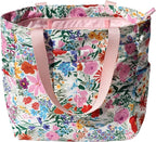ESVAN Original Floral Tote Bag Large Shoulder Bag with Multi Pockets for Gym Travel Beach Daily Bags