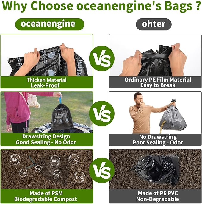 oceanengine Portable Toilet Bags Poo Gel Set, 8 Gallon Camping Toilet Bags with Portable Toilet Absorbent Gel, Compostable Portable Potty Bags for Camping Outdoor Hiking