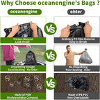 oceanengine Portable Toilet Bags Poo Gel Set, 8 Gallon Camping Toilet Bags with Portable Toilet Absorbent Gel, Compostable Portable Potty Bags for Camping Outdoor Hiking
