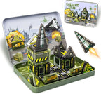 Magnetic Tiles,42PCS Magnetic Building Blocks with Metal Storage Box,Magnet Tiles for Kids Ages 3+,Magnet Tile for Boys & Girls(Military)