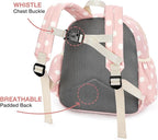 STEAMEDBUN Corduroy Toddler Backpack for Girls 2-4: Kids backpack for Boys Girls - 12 inch Preschool Kindergarten Backpacks - Polka Dot