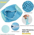 Shoe Washing Machine Bag,Laundry Shoe Bag for Washer and Dryer,Reusable Shoe Cleaning Bag for Sneakers,Tennis Shoes,With Self-locking Zipper, Microfiber Inside,Include Shoe Bag (Pro Blue - 1 Pack)