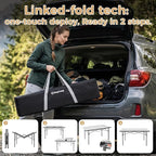 KingCamp Aluminum Camping Table Foldable, Large 53.5" Roll Up Camp Table Folding Seamless Tabletop Heavy Duty Duck Hunting Camping Tables Metal Portable Outdoor Collapsible for RV BBQ Picnic Hunting