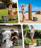 Portable Shower for Camping with 5-Gallon Water Jug, 6000mAh Rechargeable Outdoor Camping Shower Kit, IPX8 Waterproof Pump, Easy to Store for Hiking, Beach, 5-Mode Shower Head