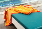 COTTON CRAFT Oversized XL Beach Towel 39 x 68-2 Pack - 100% Cotton Velour - Big & Huge - Pool Picnic Bath Towels - Jacquard Terry Thick Plush Super Soft Luxury - 450 GSM - Sunshine Orange Yellow