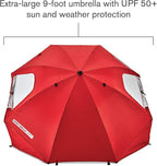 Sport-Brella Premiere UPF 50+ Umbrella Shelter with Patented Side Panels and Tilt Mechanism, Heavy-Duty 1.25 Inch Center Pole, Auger Anchor for Sand and Grass