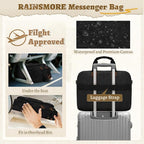 Mens Laptop Messenger Bag Canvas Briefcase Waterproof Vintage Computer Bag Shoulder Bag Satchel Bags for Work College Travel