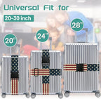 Slohif Luggage Straps for Suitcases Travel Belt Accessories Luggage Connector Identifiers Over Handle with Buckle Unique Nylon Adjustable Strap for Sleeping Bag Car Seat Flag(2 Pack)