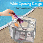 Hoiny Clear Bag for Stadium Events Approved, 12x6x12 Large Transparent Tote Bag with Zipper for Gym Concert Sports Festivals