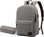 SUPACOOL Casual Laptop Backpack for Men and Women, Backpack for College, USB Charging Port, Lightweight Back Pack