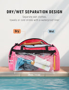 SKYSPER 30L Gym Duffel - Sports Bag Small with Wet Pocket for Sport, Travel, Fitness & Workout Men Women(Pink)