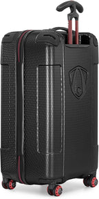 Traveler's Choice Maxporter II Polycarbonate Hardside Trunk with Spinner Wheels, Black, 28-Inch Medium Trunk